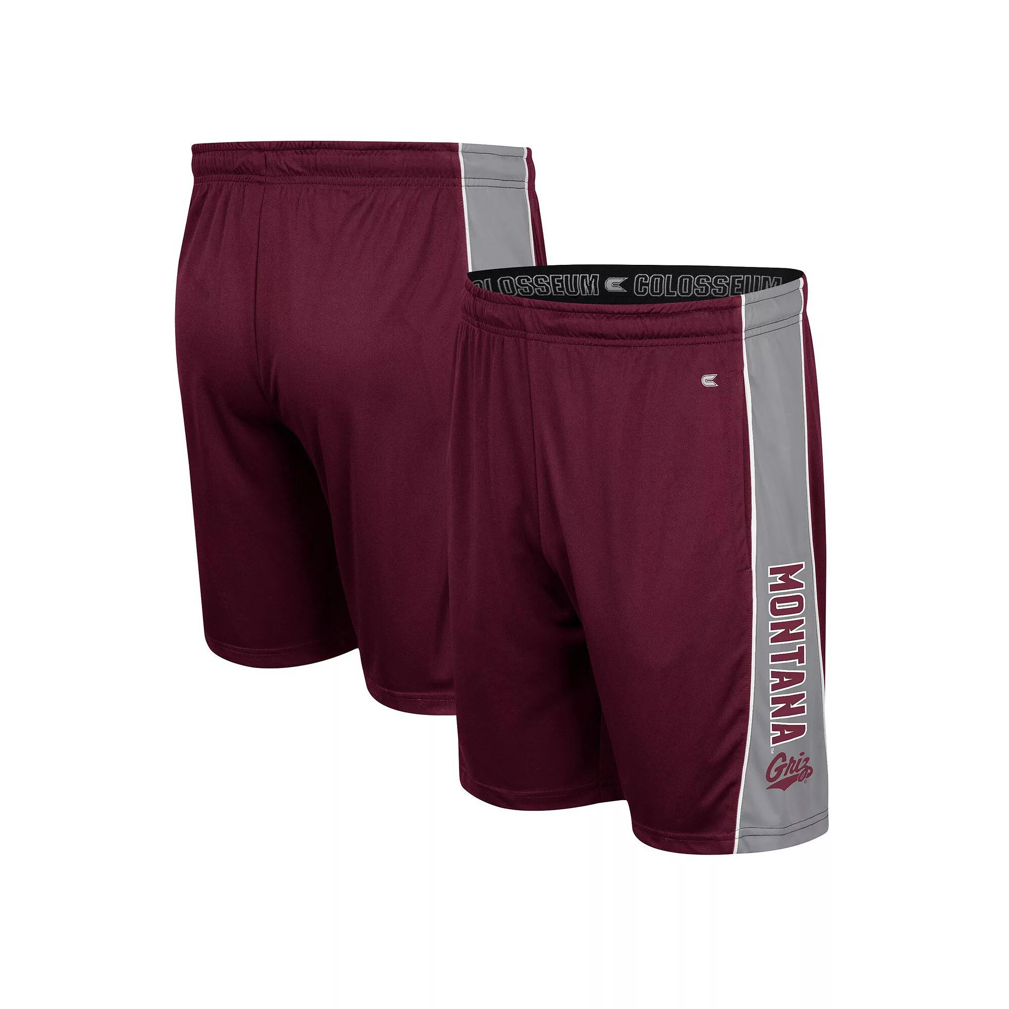 Men's Colosseum Maroon Montana Grizzlies Panel Shorts, Size: Medium, Mon Red Product Image
