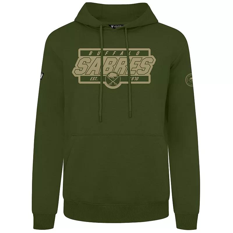 Men's Levelwear Olive Columbus Blue Jackets Podium Pullover Hoodie,  Product Image