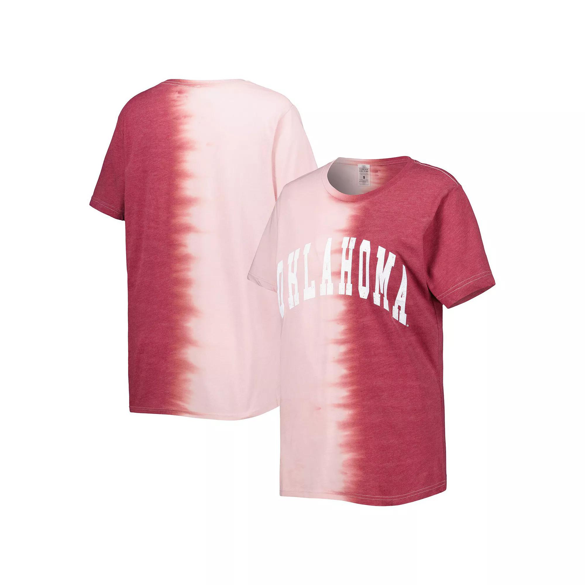 Women's Gameday Couture Crimson Oklahoma Sooners Find Your Groove Split-Dye T-Shirt,  Product Image