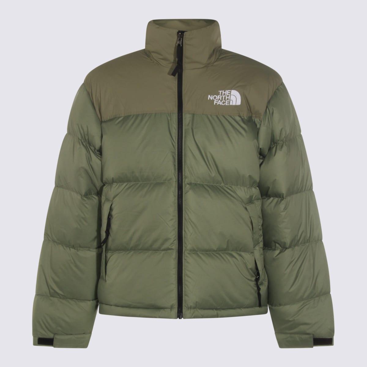 THE NORTH FACE Retro Nuptse 1996 Bark Mist Down Jacket In Green Product Image