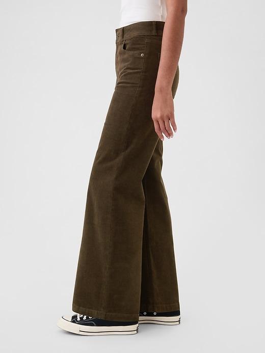 High Rise Corduroy Stride Wide-Leg Pants Product Image
