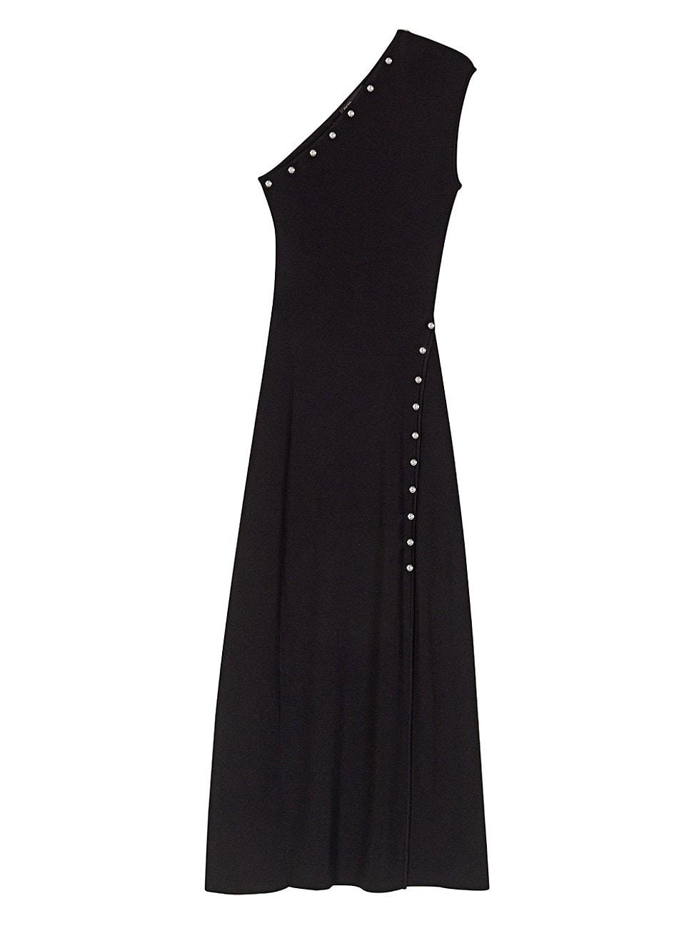 Womens Asymmetric Knit Maxi Dress Product Image