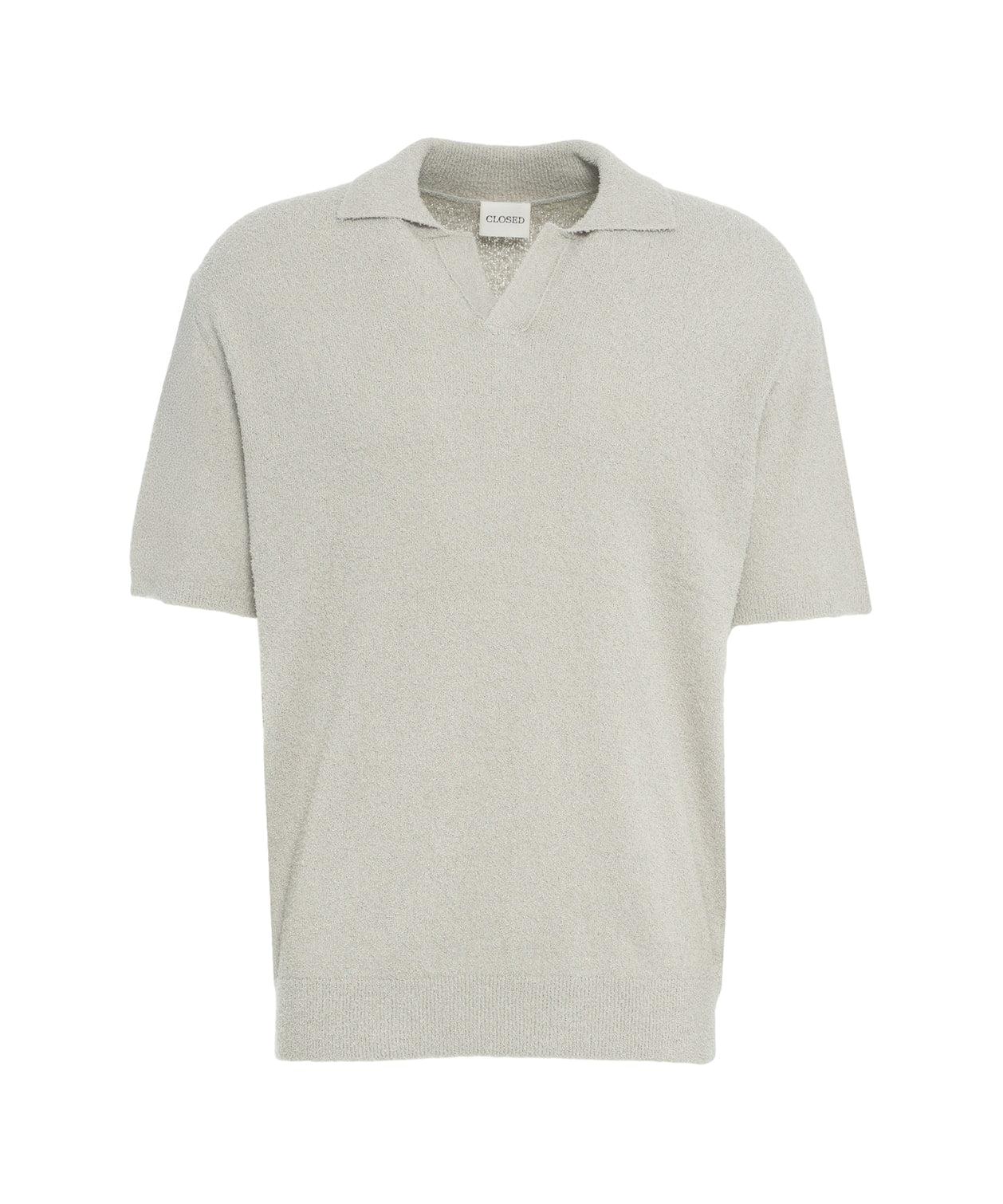 Boucle knit polo shirt Product Image