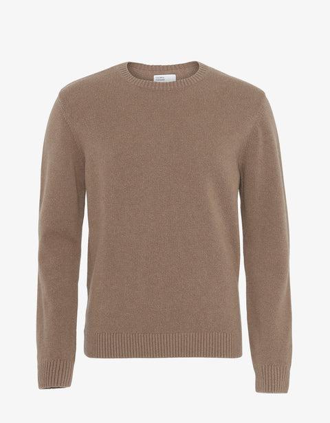 Classic Merino Wool Crew - Warm Taupe Product Image
