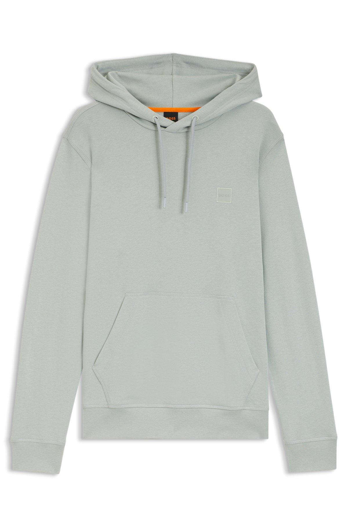 Logo-patch hoodie in cotton terry Product Image
