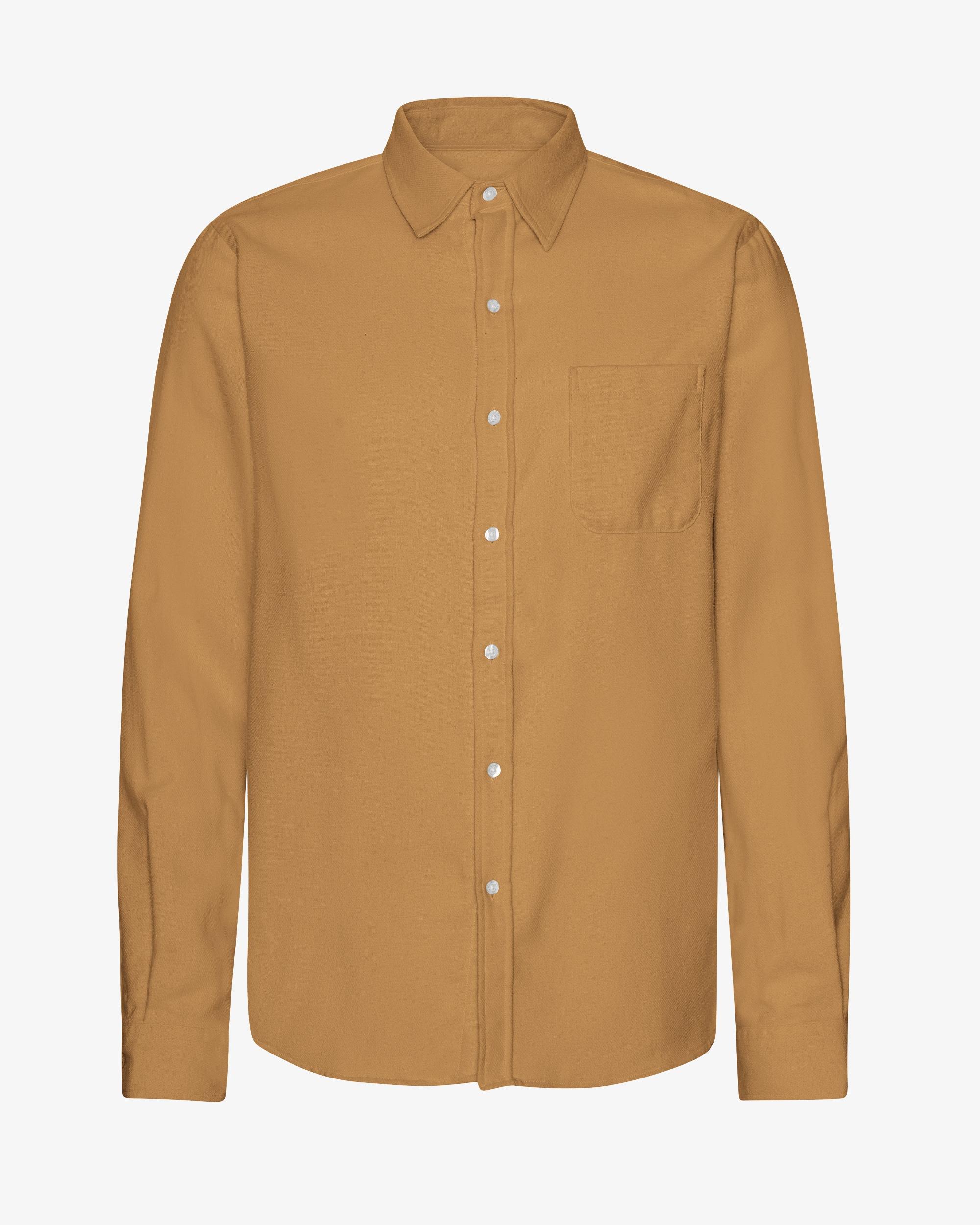 Organic Flannel Shirt - Sahara Camel Product Image