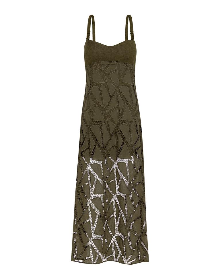 Eleni Long Dress (exchange only) - Evergreen Product Image