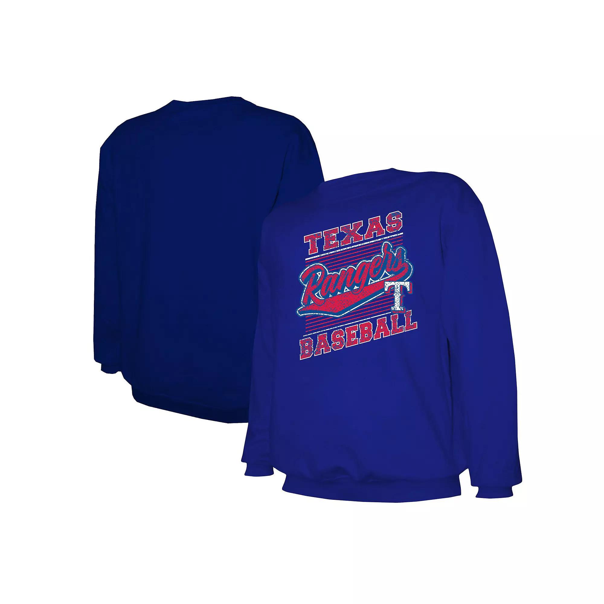 Men's Stitches Royal Texas Rangers Pullover Sweatshirt,  Product Image