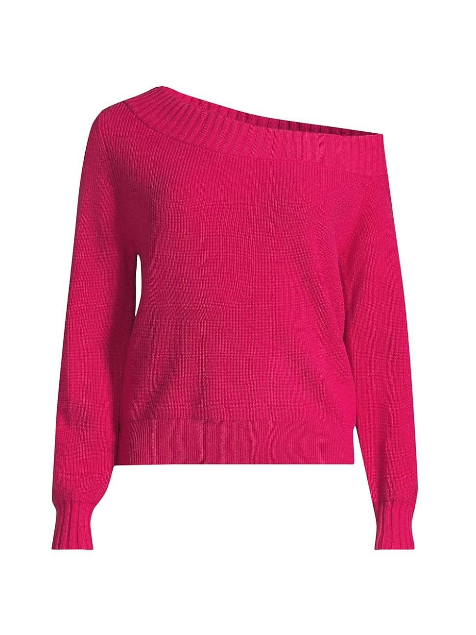 Womens One-Shoulder Wool Sweater Product Image