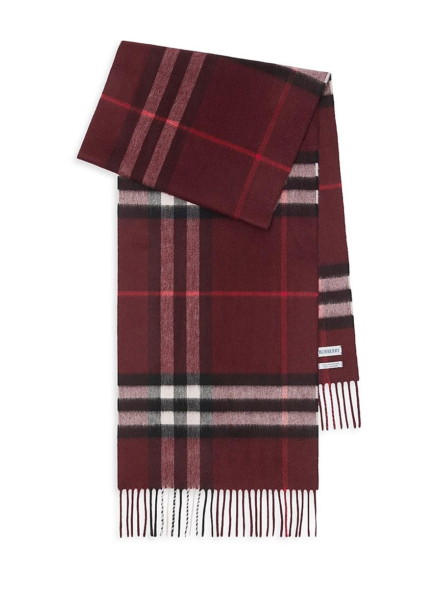 Womens Check Cashmere Scarf Product Image
