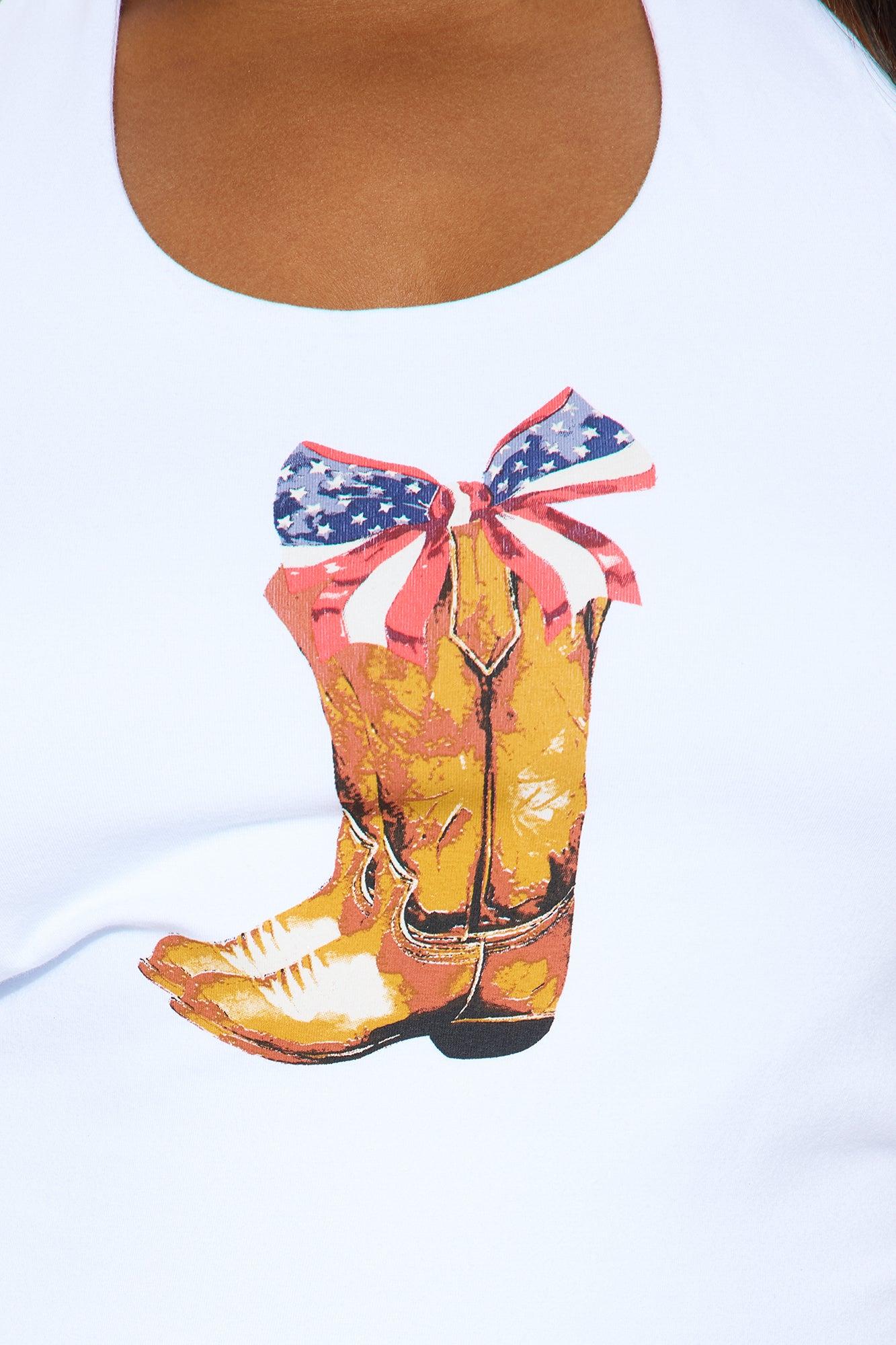 Boots & Blue Jeans Halter Top - White Product Image