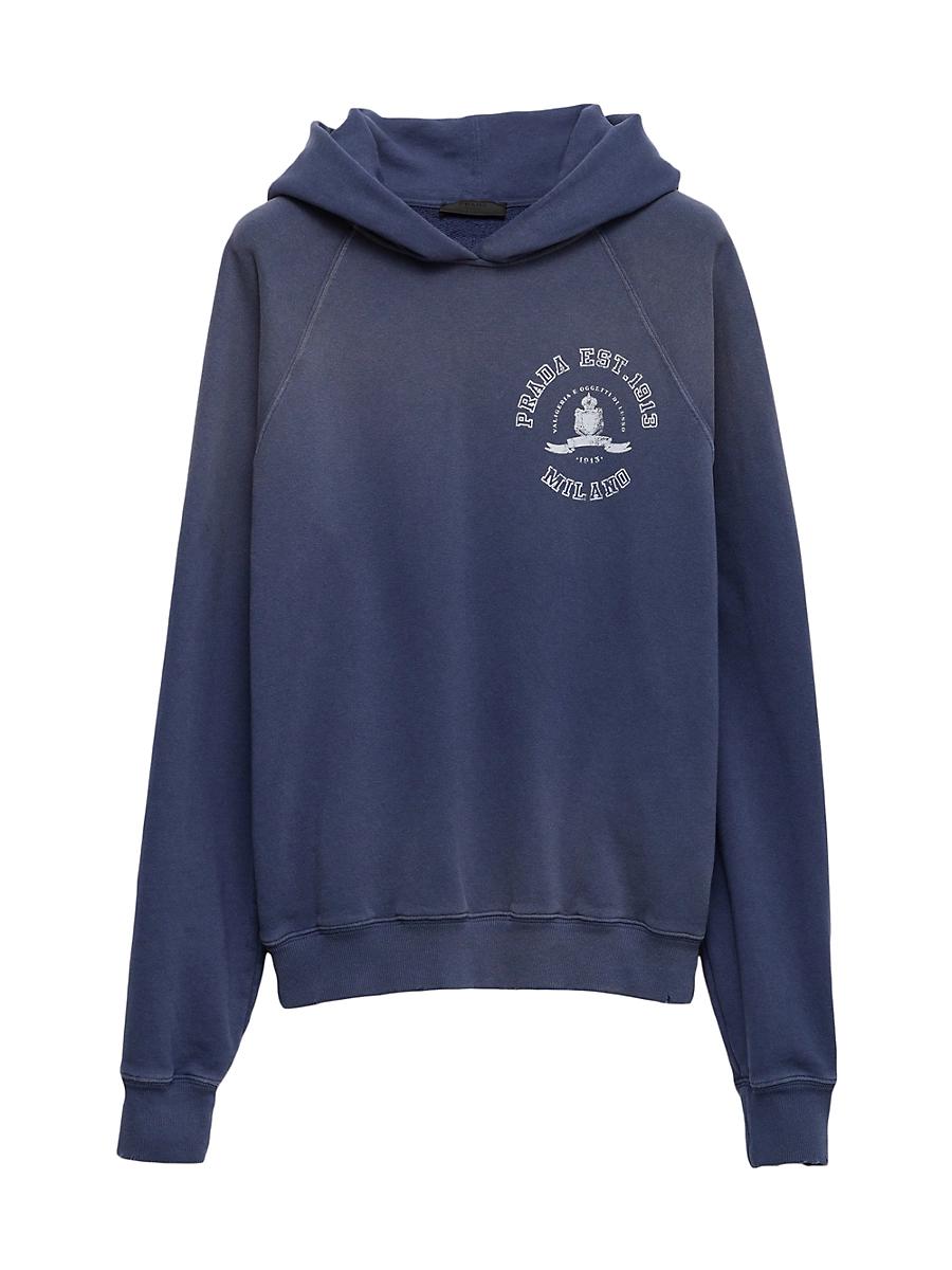 Mens Printed Cotton Fleece Hoodie Product Image