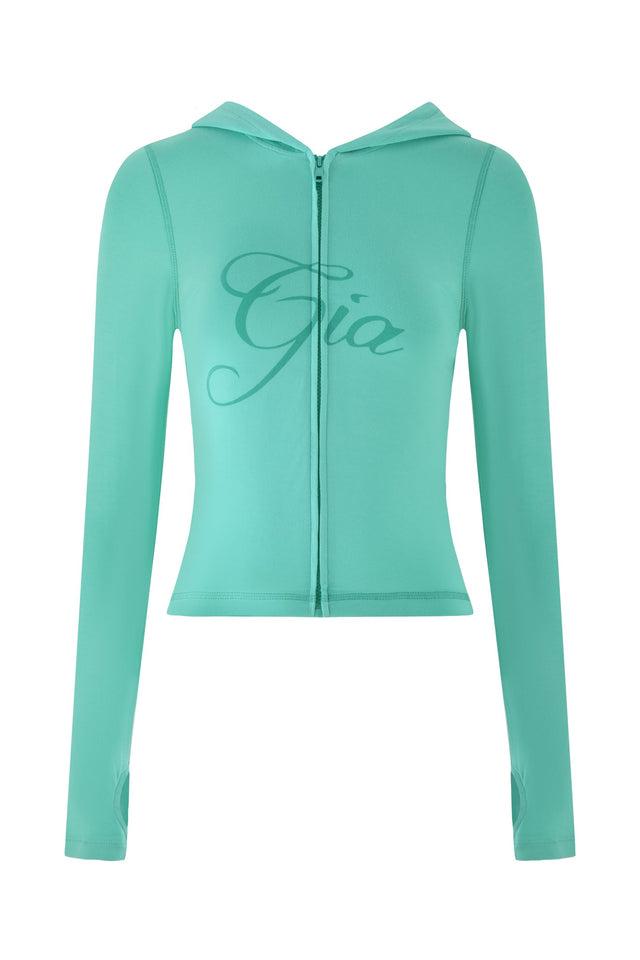BLARE HOODIE - GREEN : TURQUOISE : TEAL Product Image