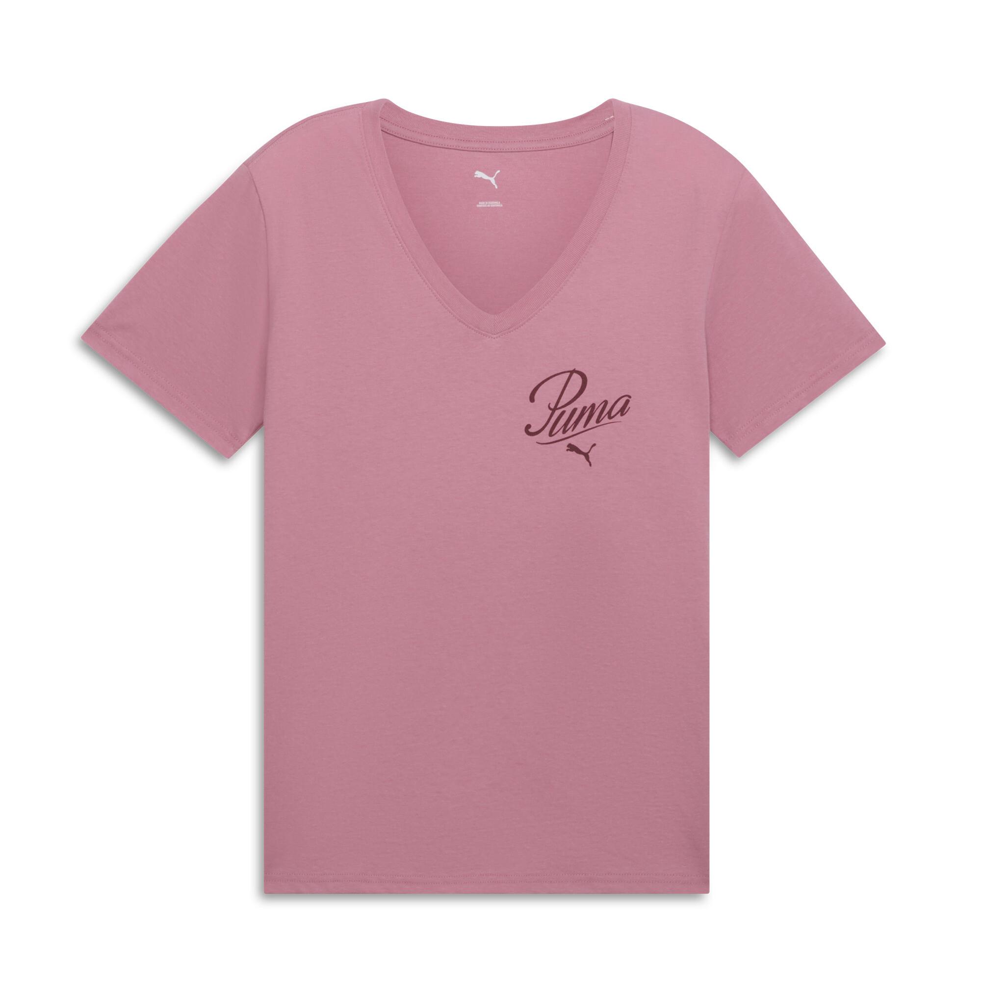 Essentials Script V-Neck Tee Women Product Image