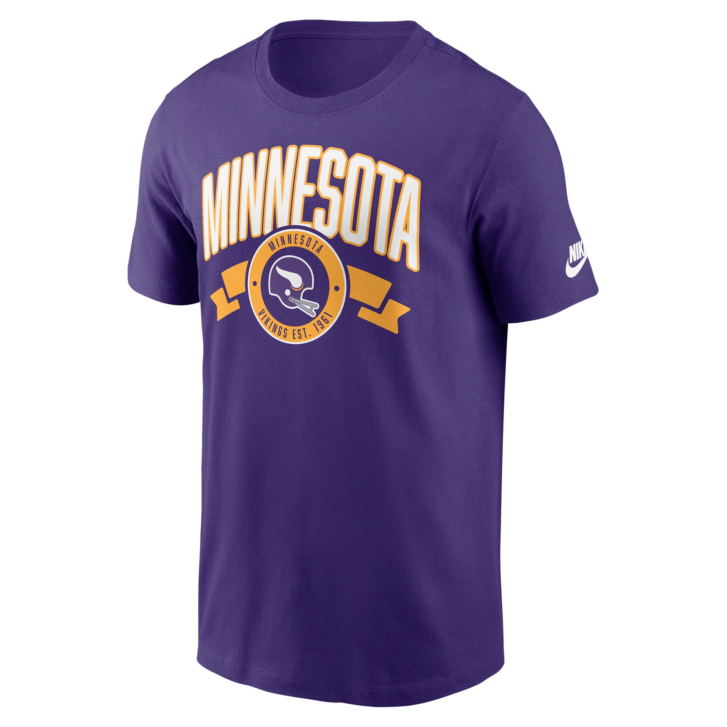 Minnesota Vikings Rewind Front And Back Hit Essential Nike Mens NFL T-Shirt | N19951LQ9M-93P Product Image