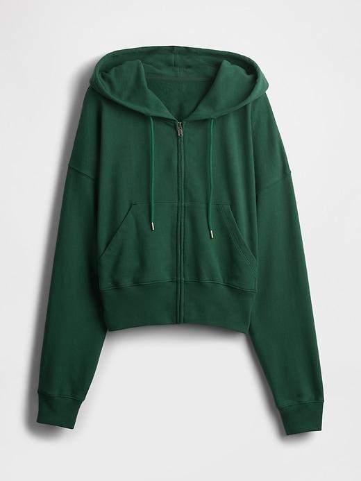 French Terry Oversized Zip Wedge Hoodie Product Image