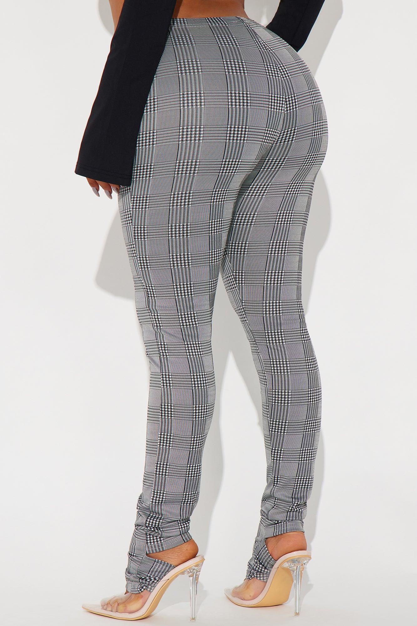 Untold Truth Plaid Stirrup Legging - Grey/combo Product Image