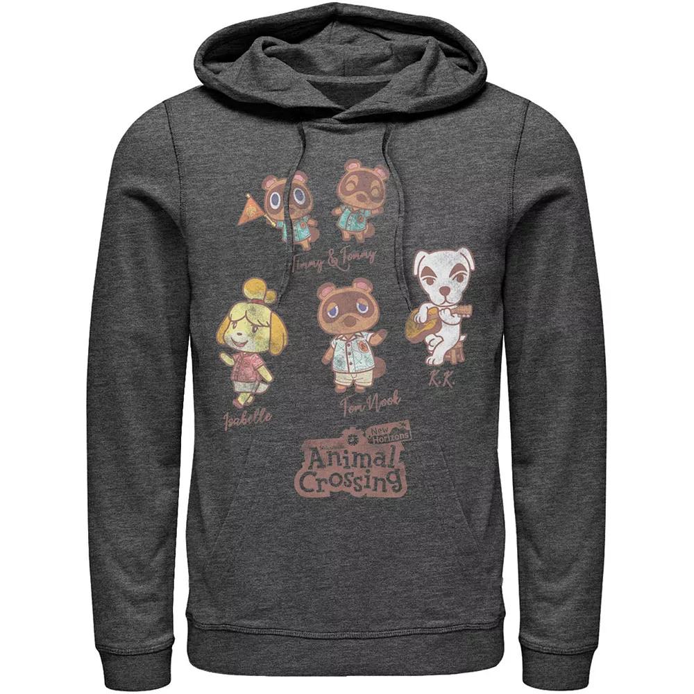 Men's Nintendo Character Textbook Group Shot Text Hoodie,  Product Image