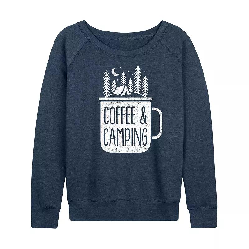 Women's Coffee And Camping French Terry Long Sleeve Tee,  Product Image
