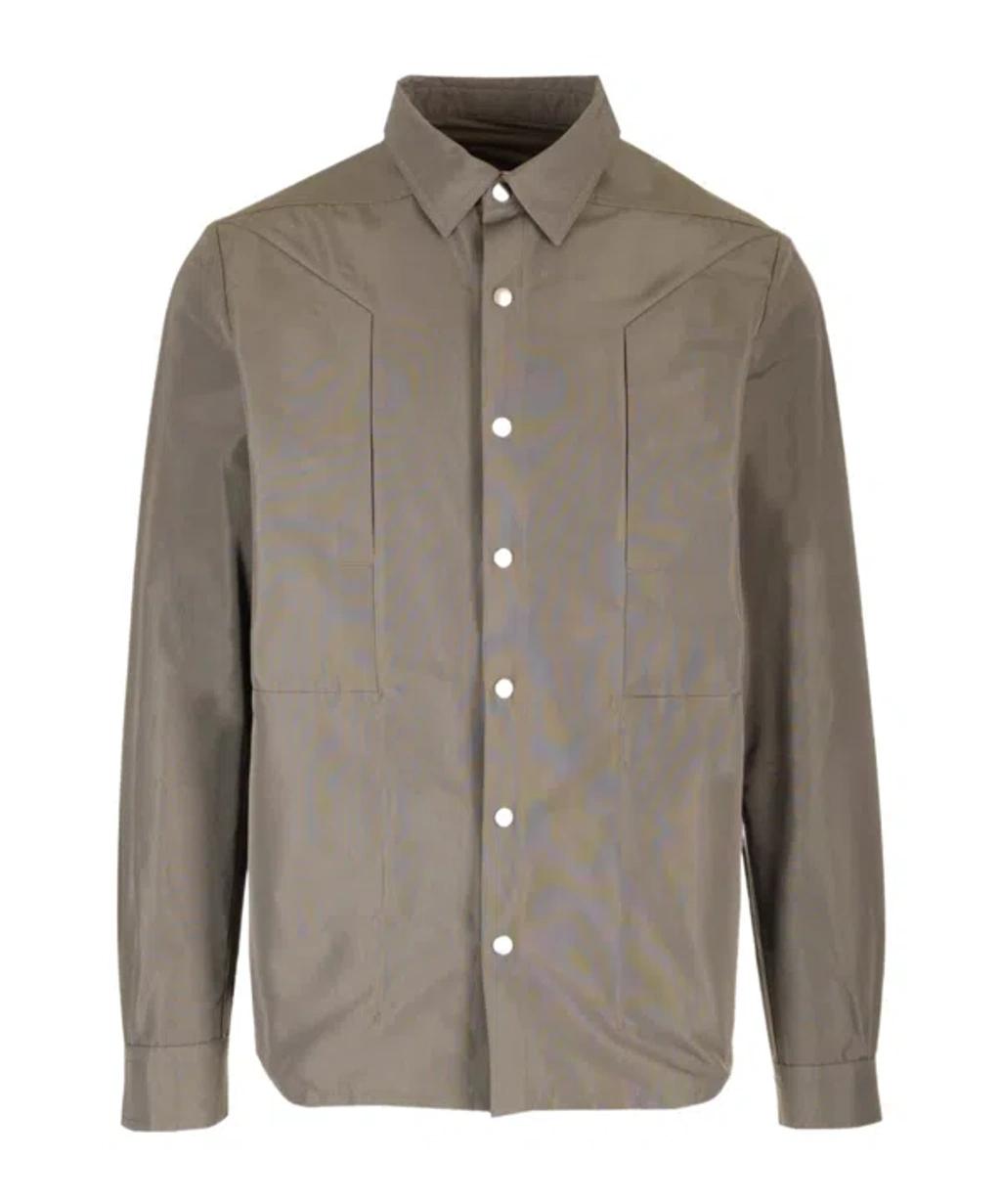 RICK OWENS Fogpoket Dove Grey Shirt Jackets Grey In Gray Product Image