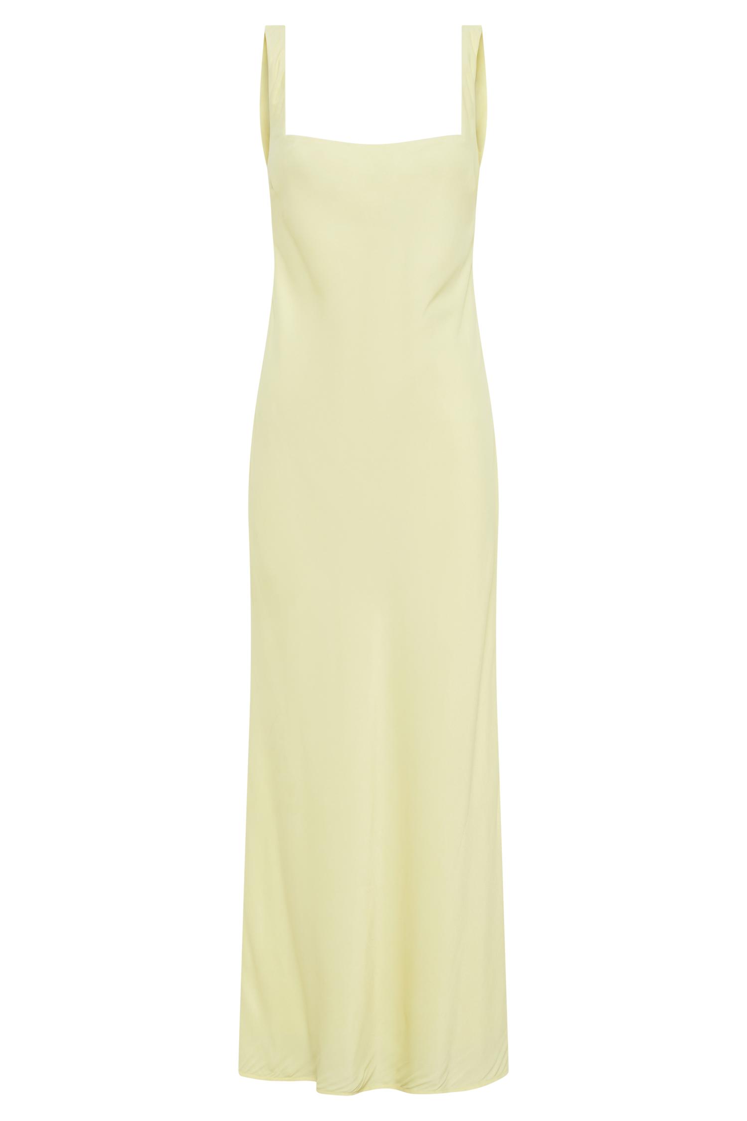 Ensley Satin Maxi Dress - Light Yellow Product Image