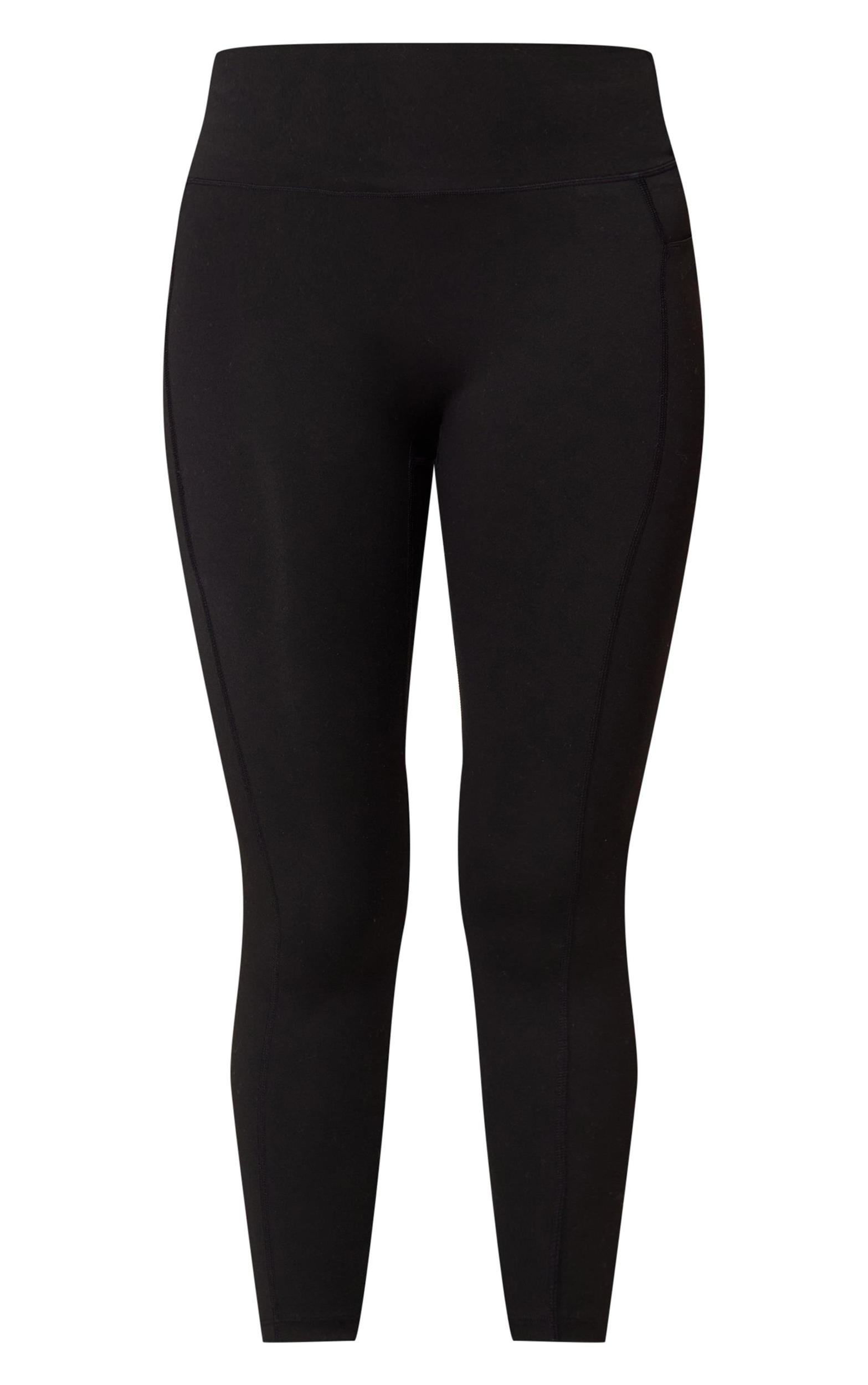 PLT RUN Black Sculpt Pocket Detail Cropped Leggings Product Image