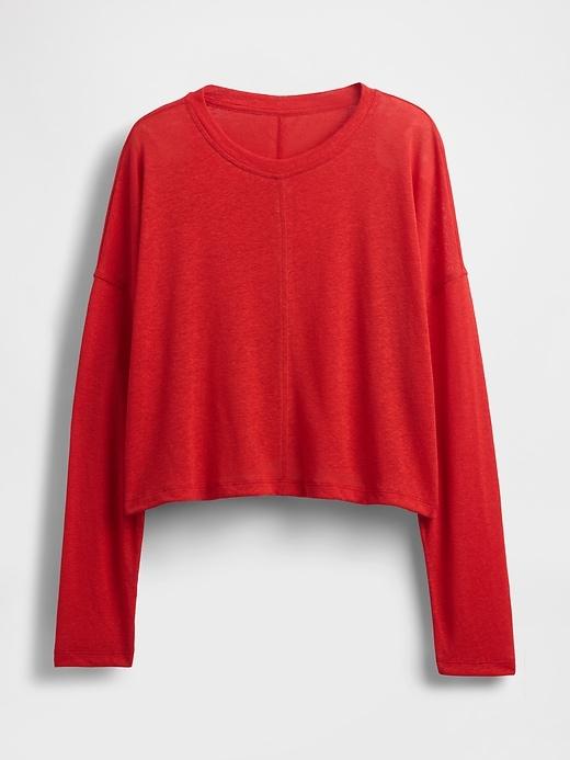 Oversized Linen-Blend Swing Top Product Image