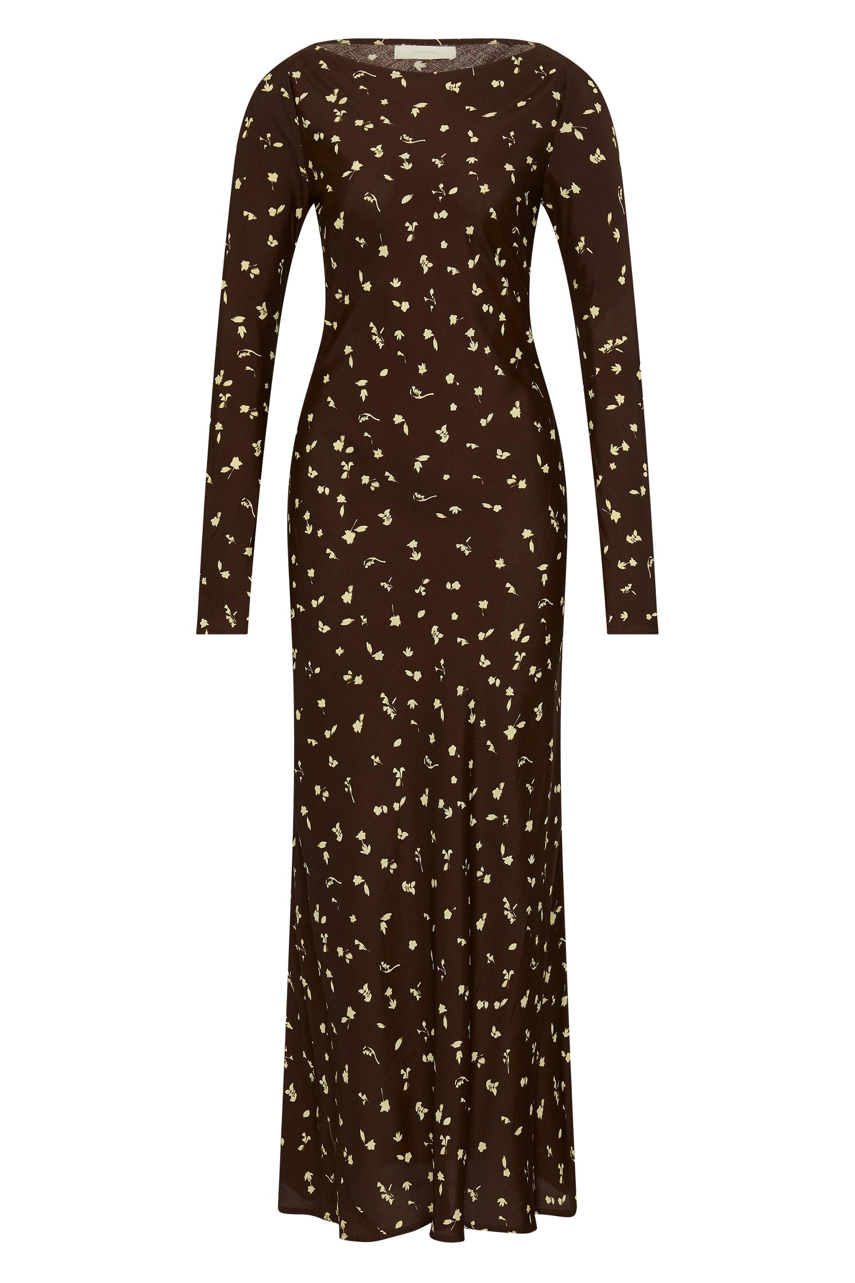 Lilou Maxi Dress Clover Brown - Final Sale Product Image