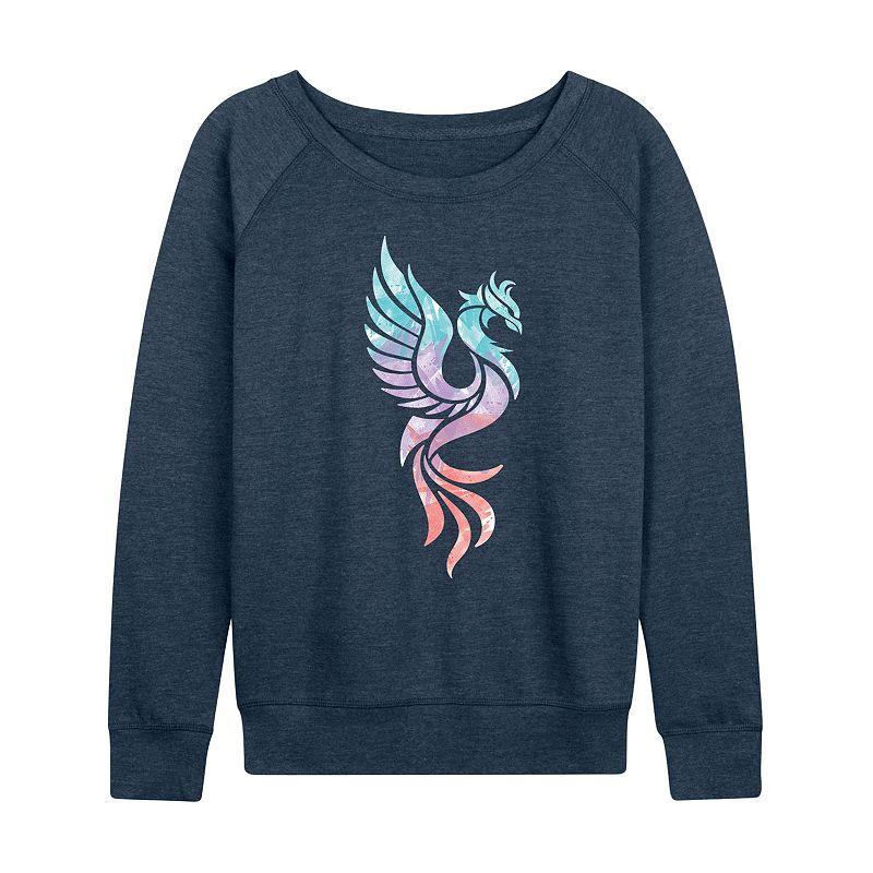 Women's Watercolor Phoenix French Terry Long Sleeve Tee,  Product Image