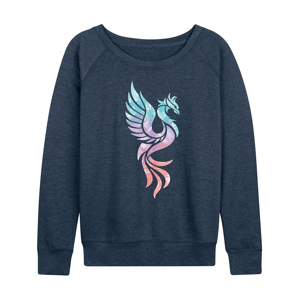 Women's Watercolor Phoenix French Terry Long Sleeve Tee,  Product Image