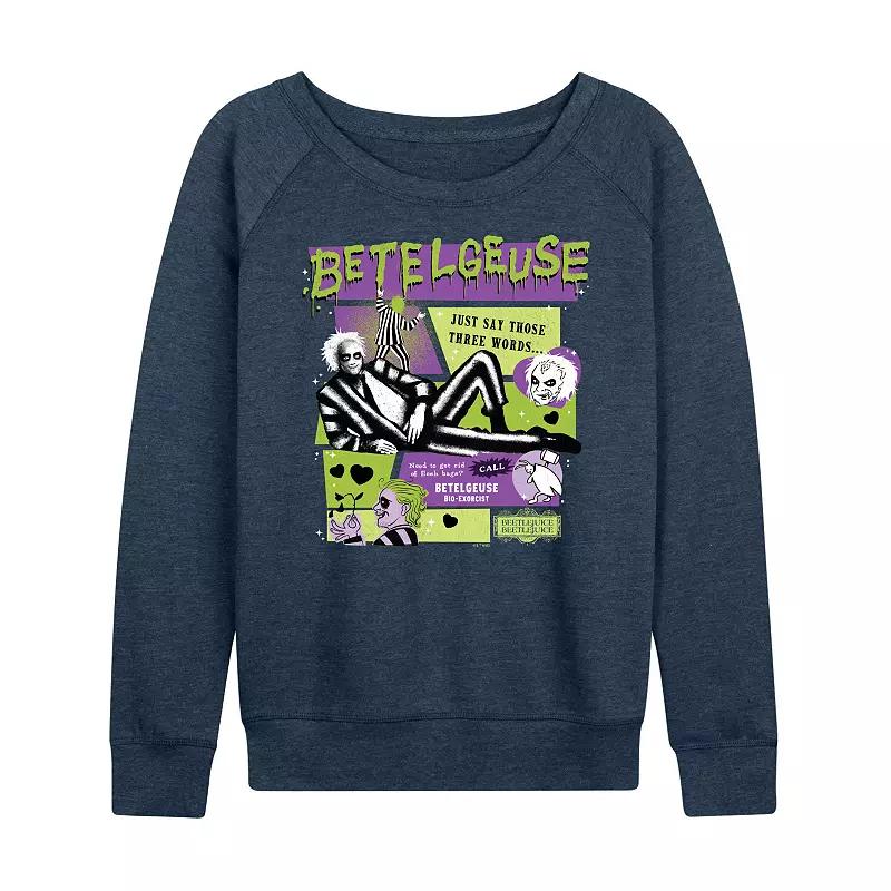 Womens Beetlejuice 2 Betelgeuse French Terry Long Sleeve Tee Heather Grey Product Image