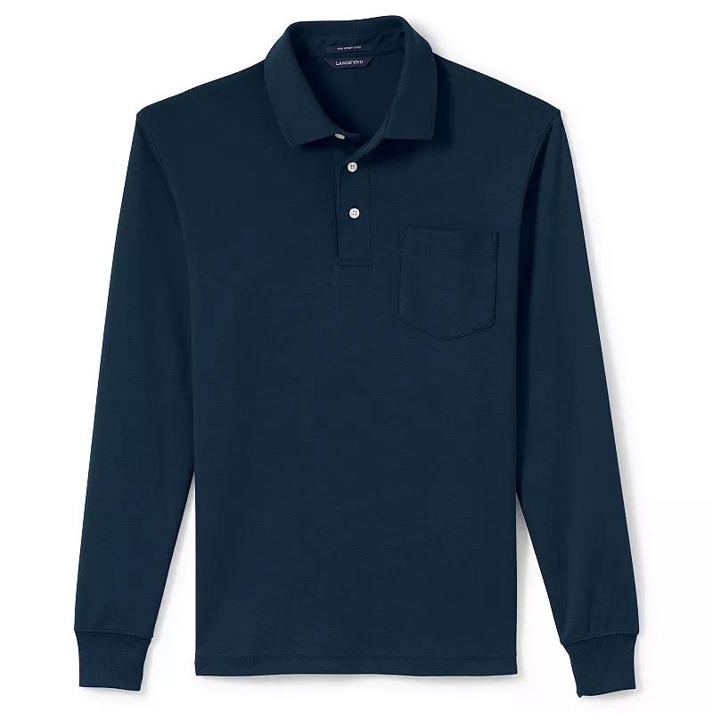Men's Lands' End Classic-Fit Super Soft Supima Pocket Polo,  Product Image