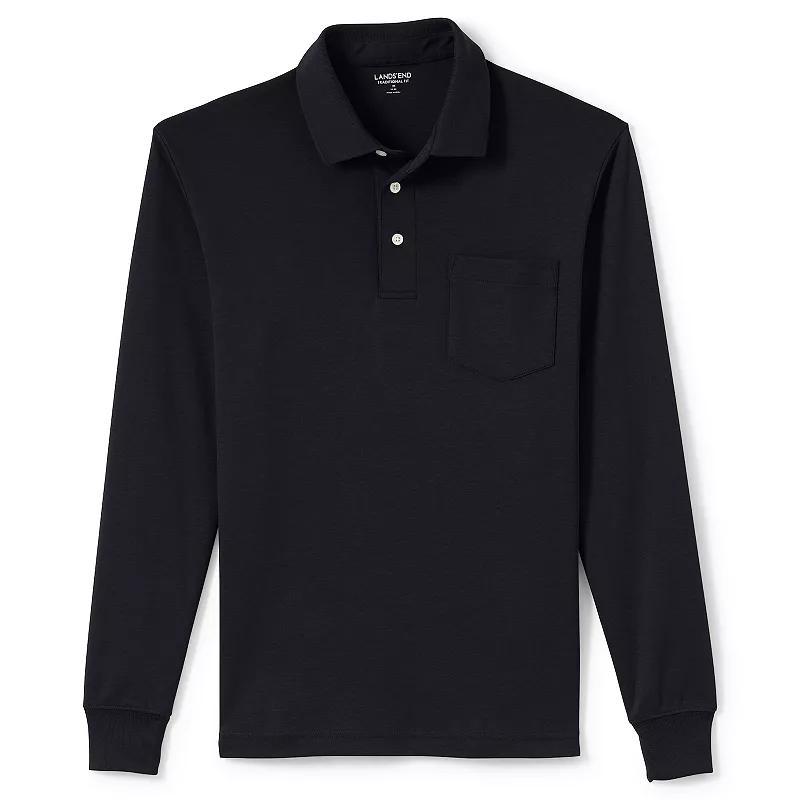 Men's Lands' End Classic-Fit Super Soft Supima Pocket Polo,  Product Image