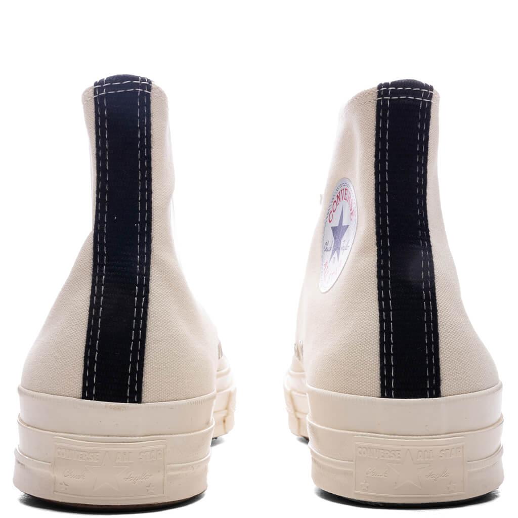 Converse x Comme Des Garcons PLAY All Star Chuck '70 Hi Small Red Heart - White Male Product Image