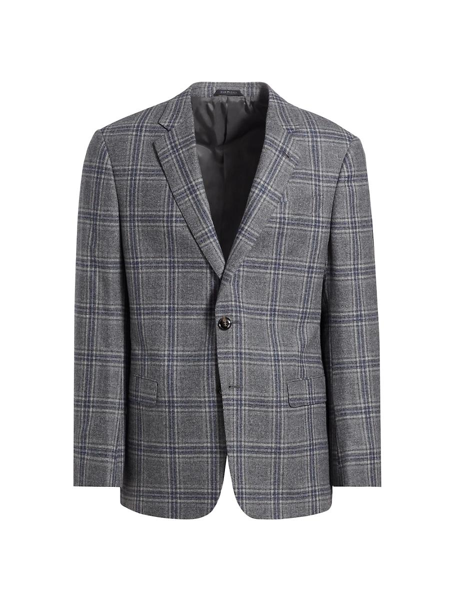 Mens Plaid Wool & Cashmere Jacket Product Image