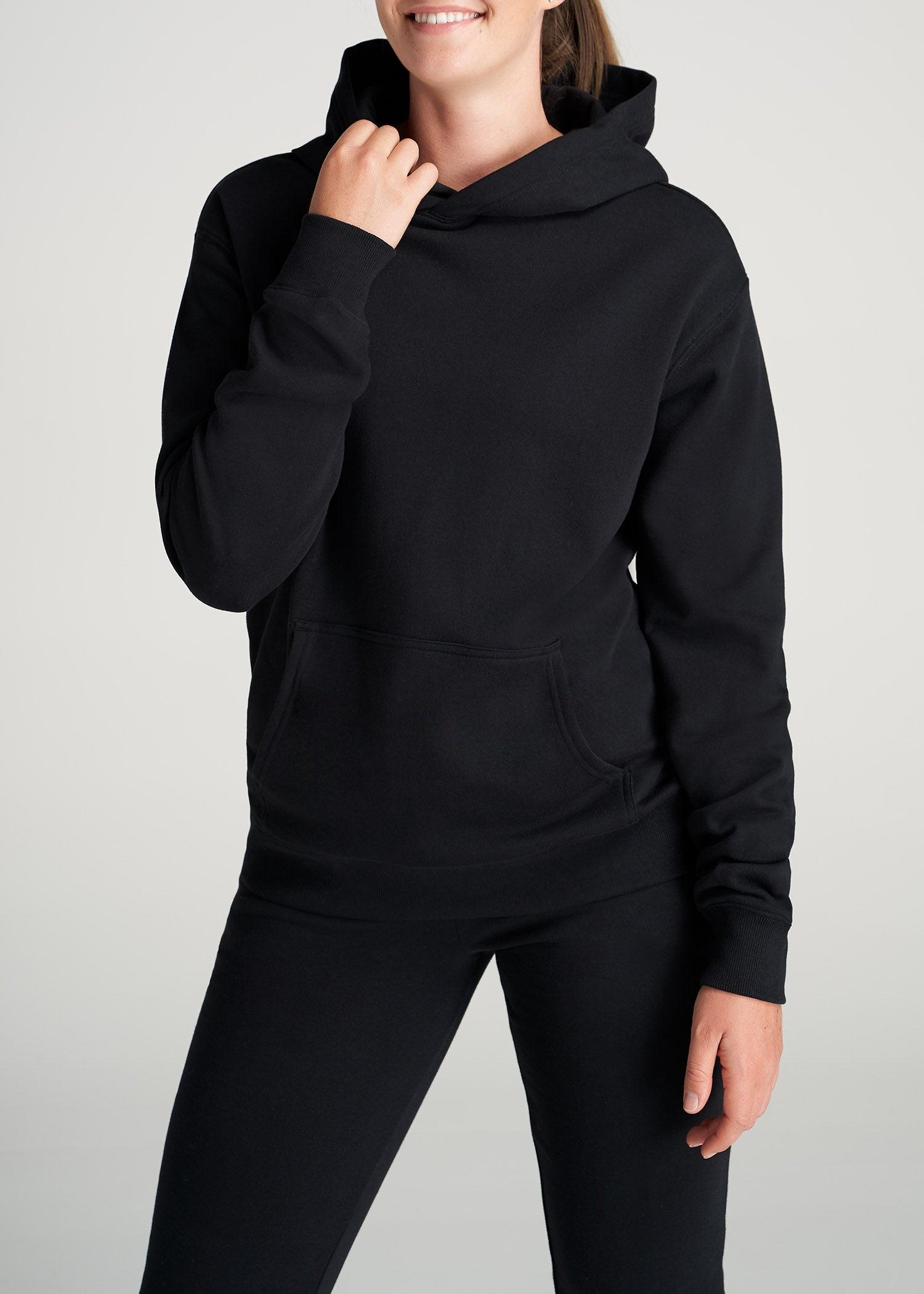 Wearever Fleece Relaxed Fit Hoodie for Tall Women in Black Female Product Image