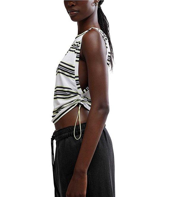 FP Movement Sport Mode Crew Neck Sleeveless Muscle Stripe Print Muscle Tee Product Image