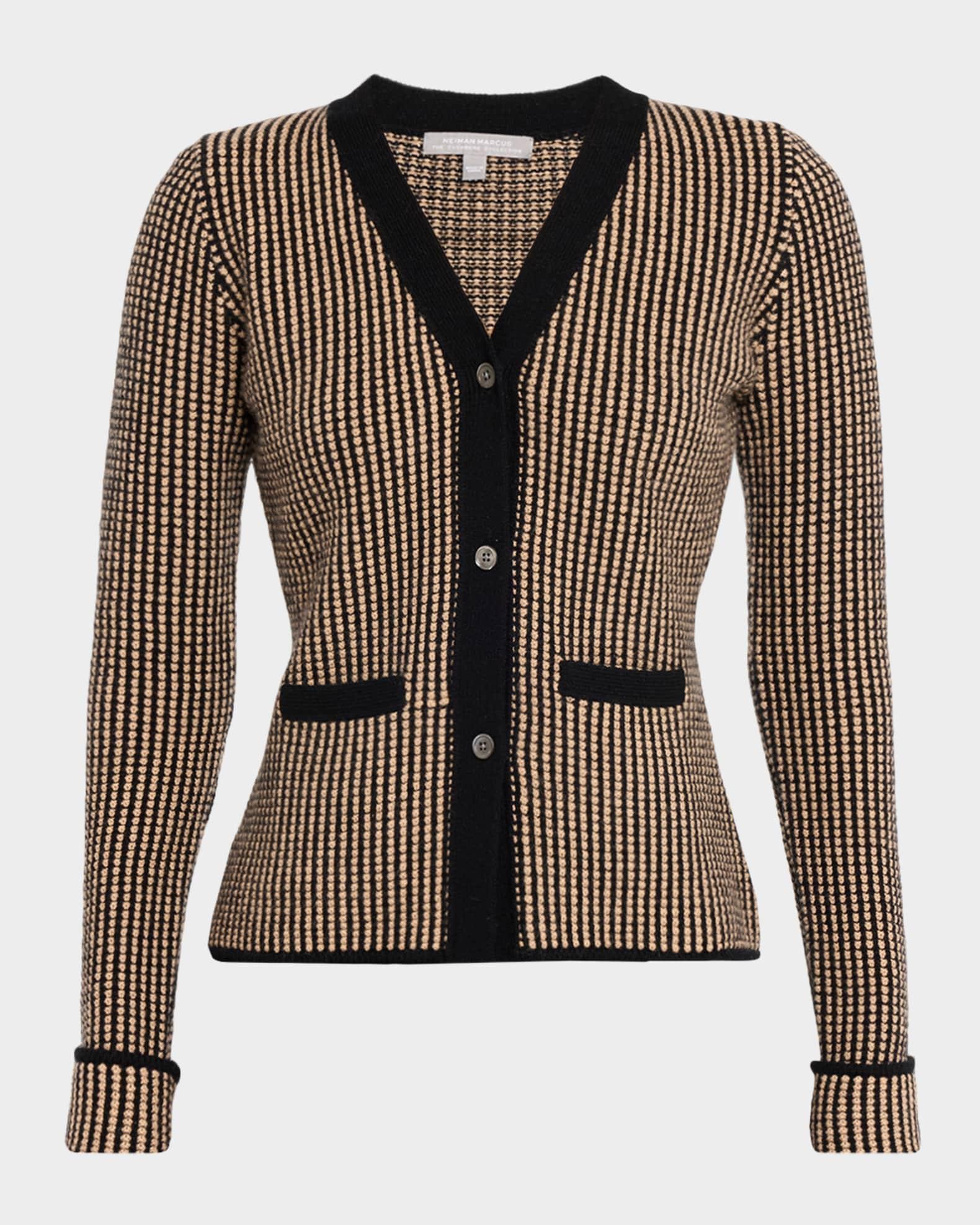 Cashmere Contrast Pique Knit Jacket Product Image