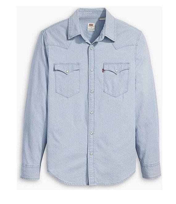 Levi's® Classic Fit Long Sleeve Woven Western Denim Shirt Product Image