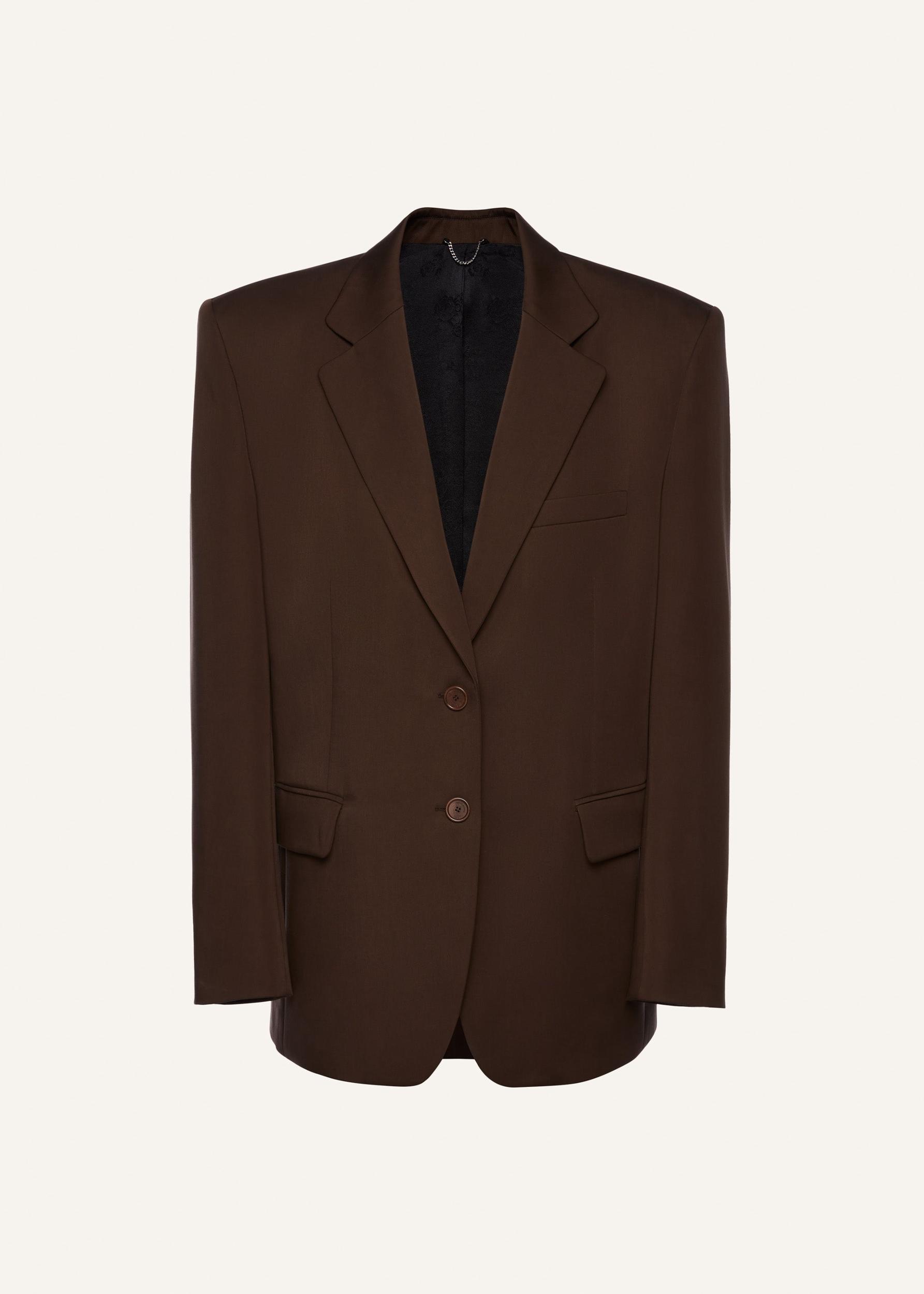 Classic oversized blazer in brown Product Image