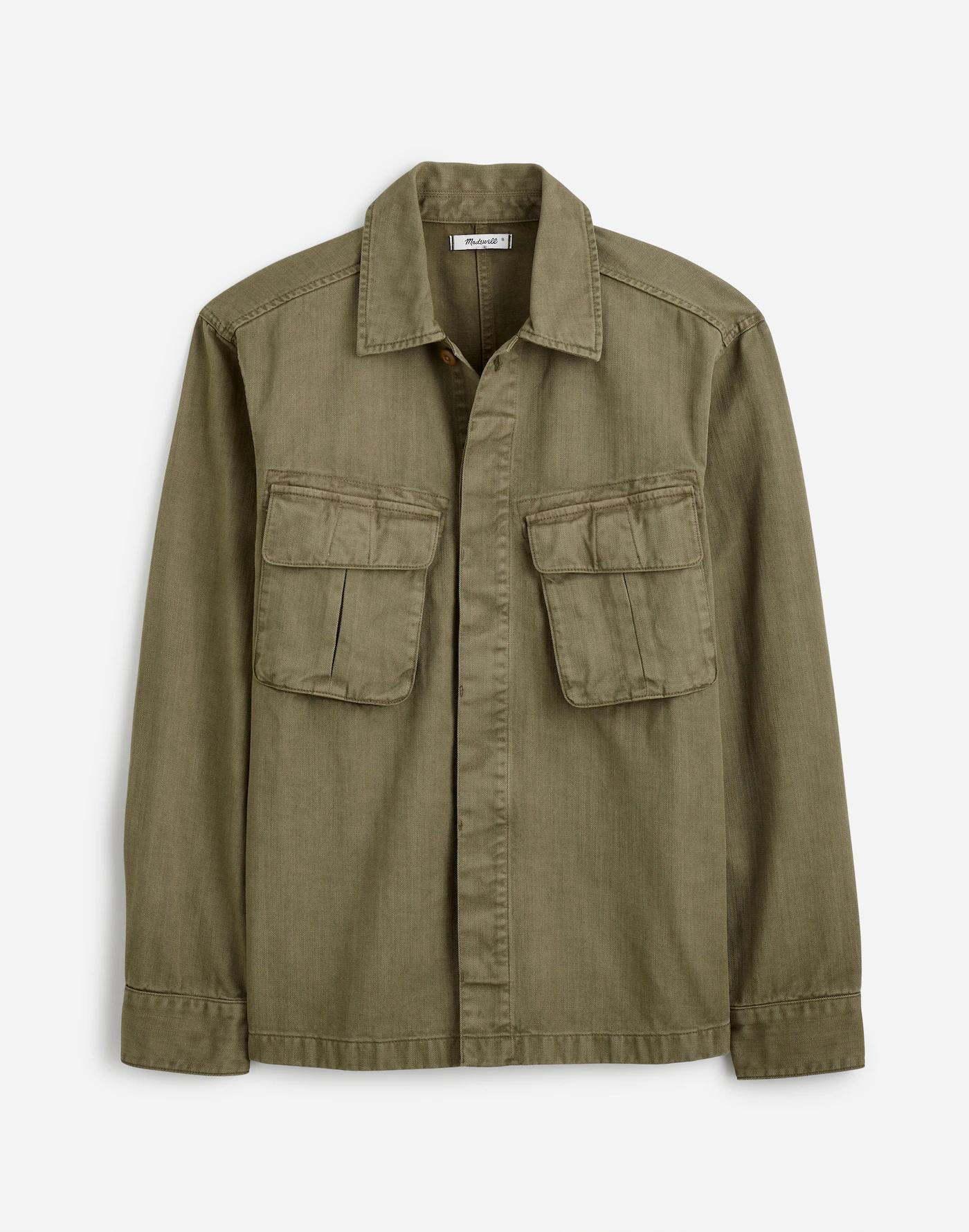 Utility Jacket in Garment-Dyed Cotton Twill Product Image