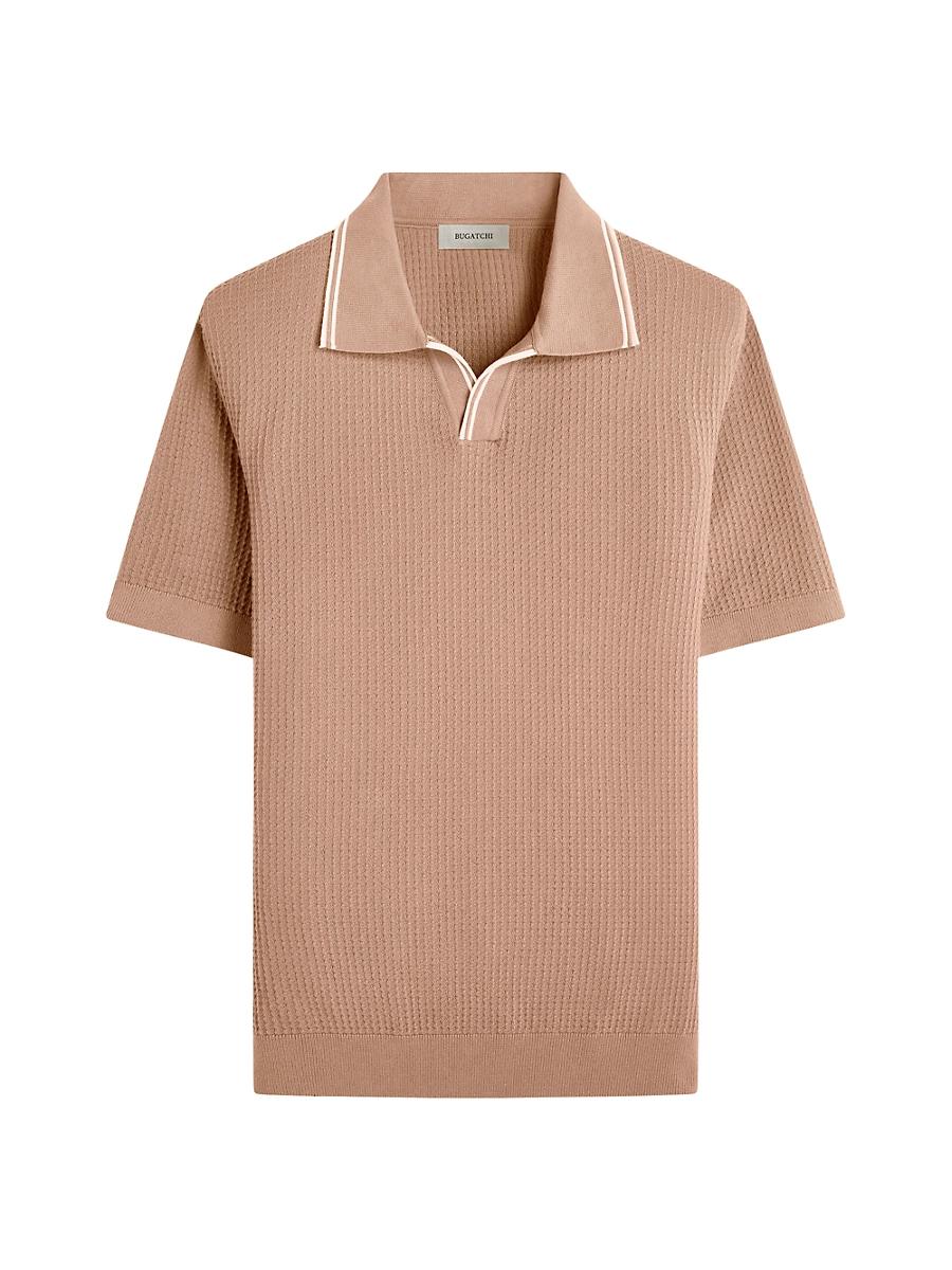 Mens Johnny-Collar Cotton-Blend Polo Sweater Product Image