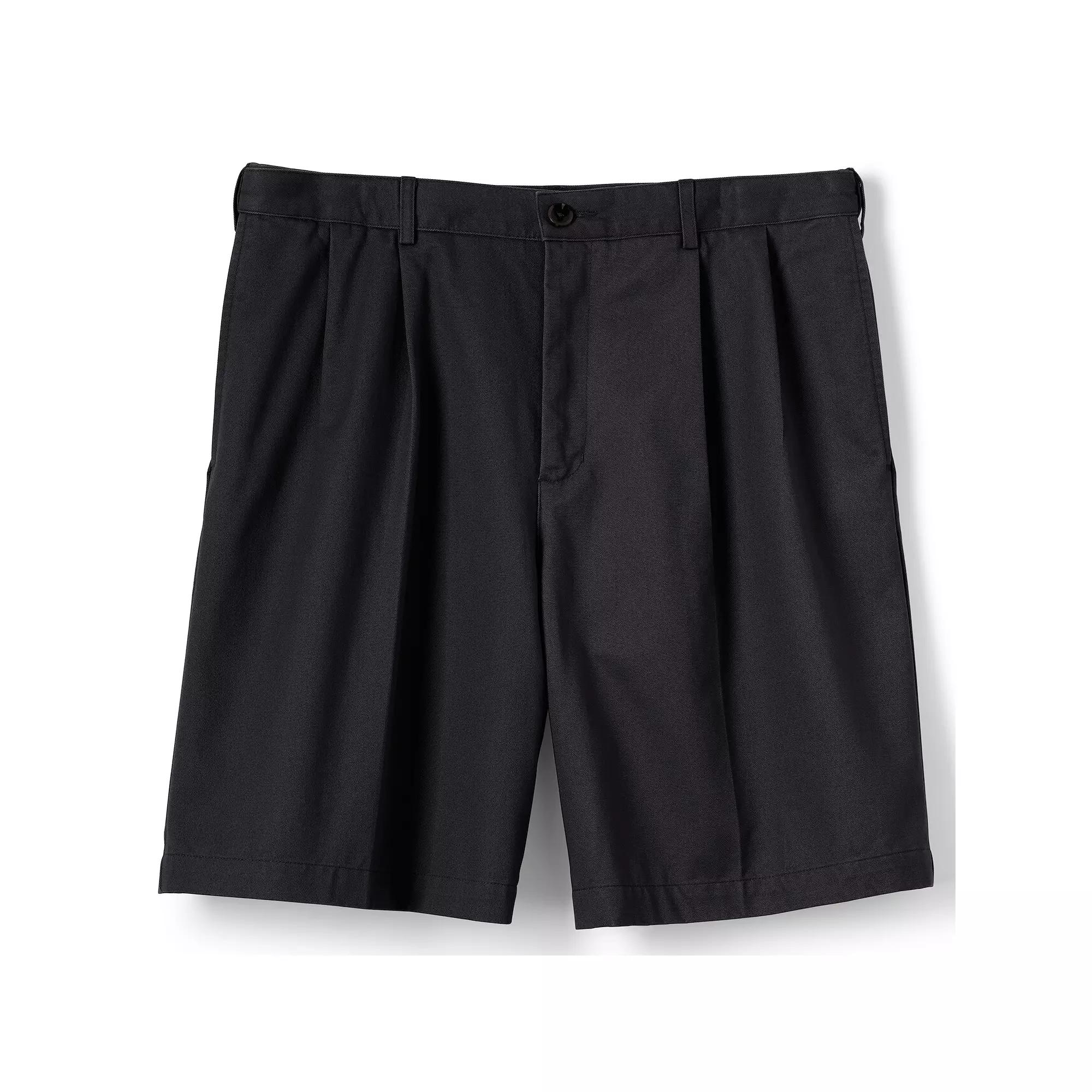 Big & Tall Lands' End Comfort Waist 9-inch No-Iron Pleated Chino Shorts, Men's,  Product Image