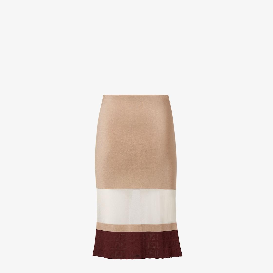 SkirtDark beige viscose skirt Product Image