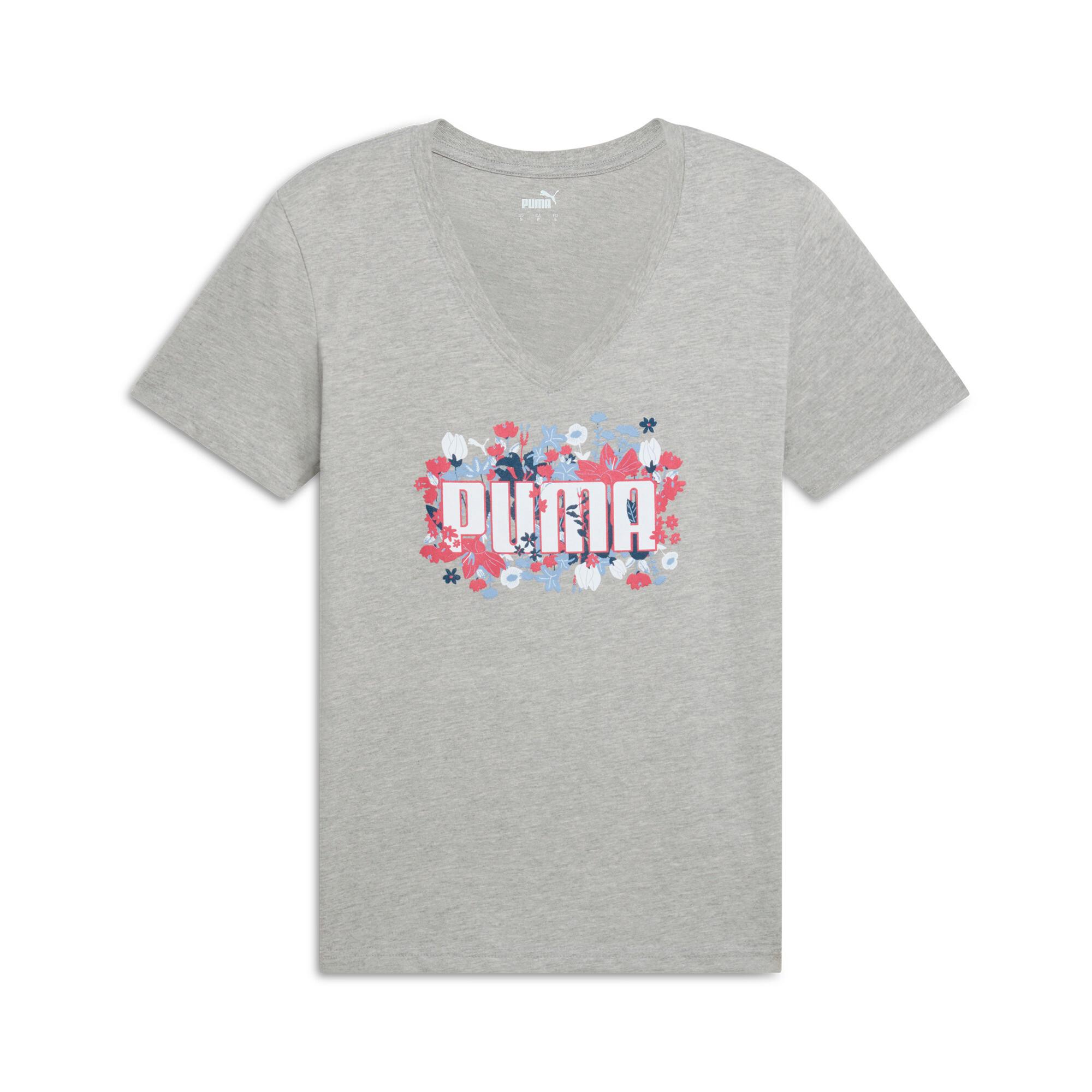 PUMA GRAPHICS Floral Women's T-Shirt in Grey Product Image