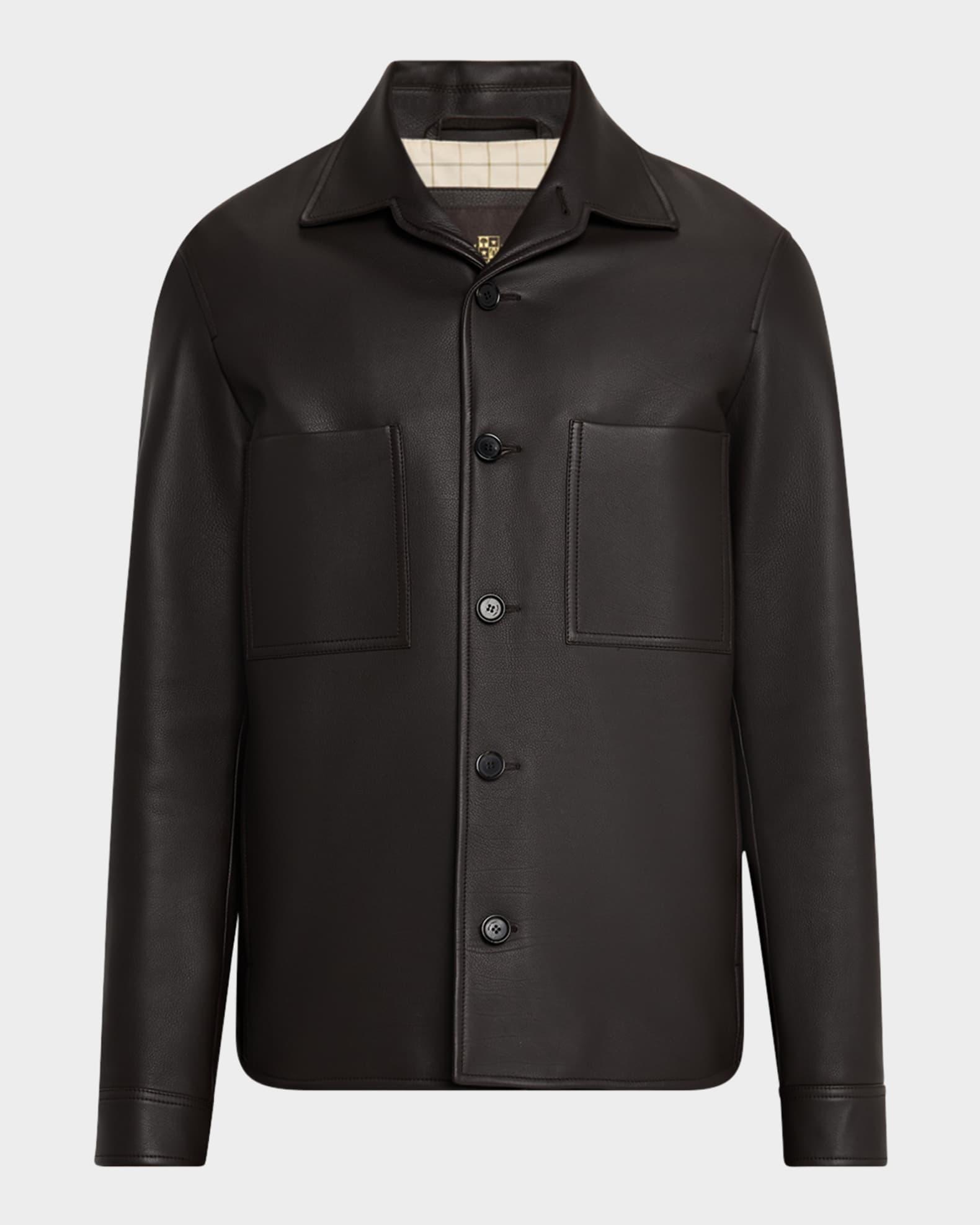 Men's Evandro Calfskin Overshirt Product Image