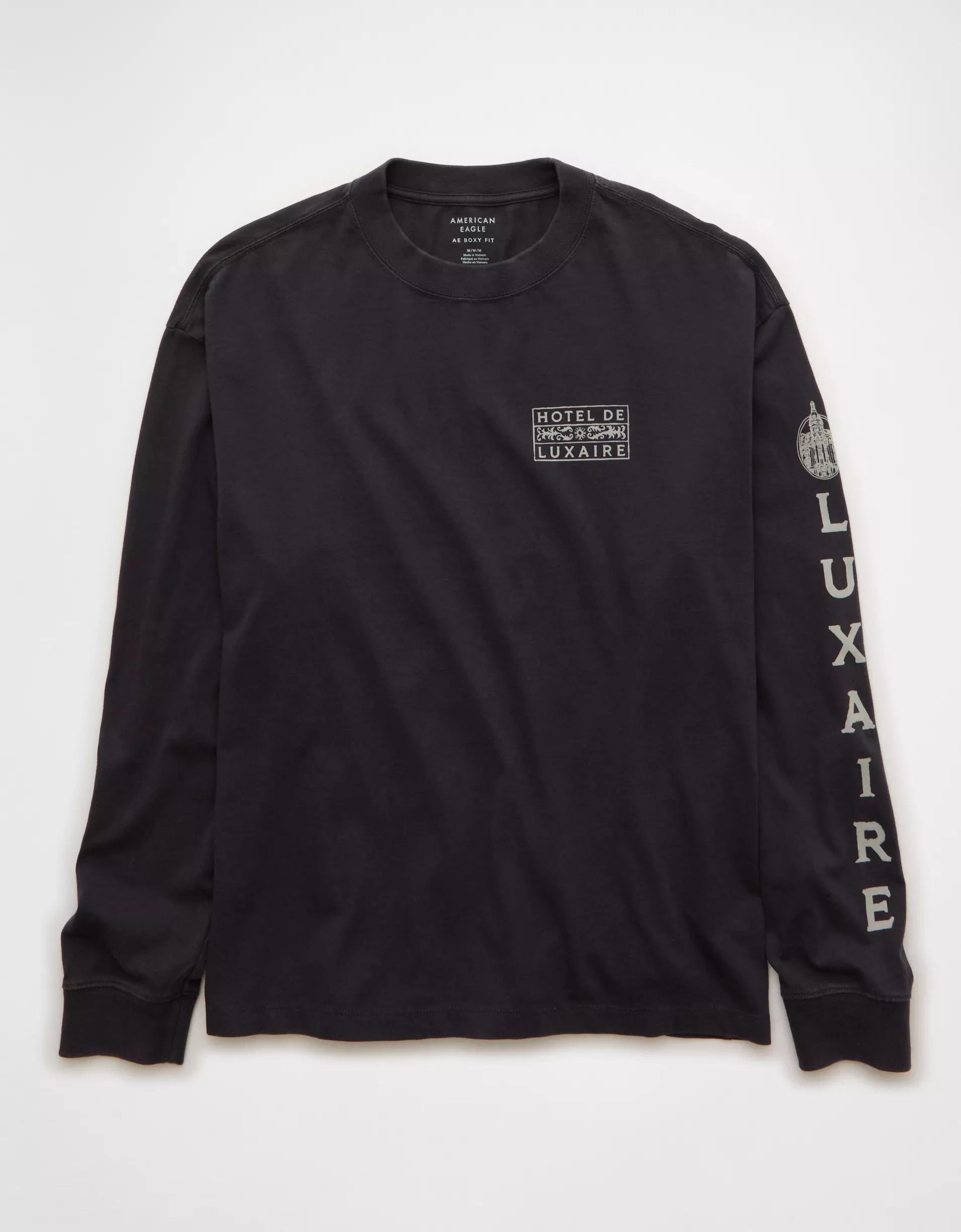 AE Boxy Long Sleeve Graphic T-Shirt Product Image