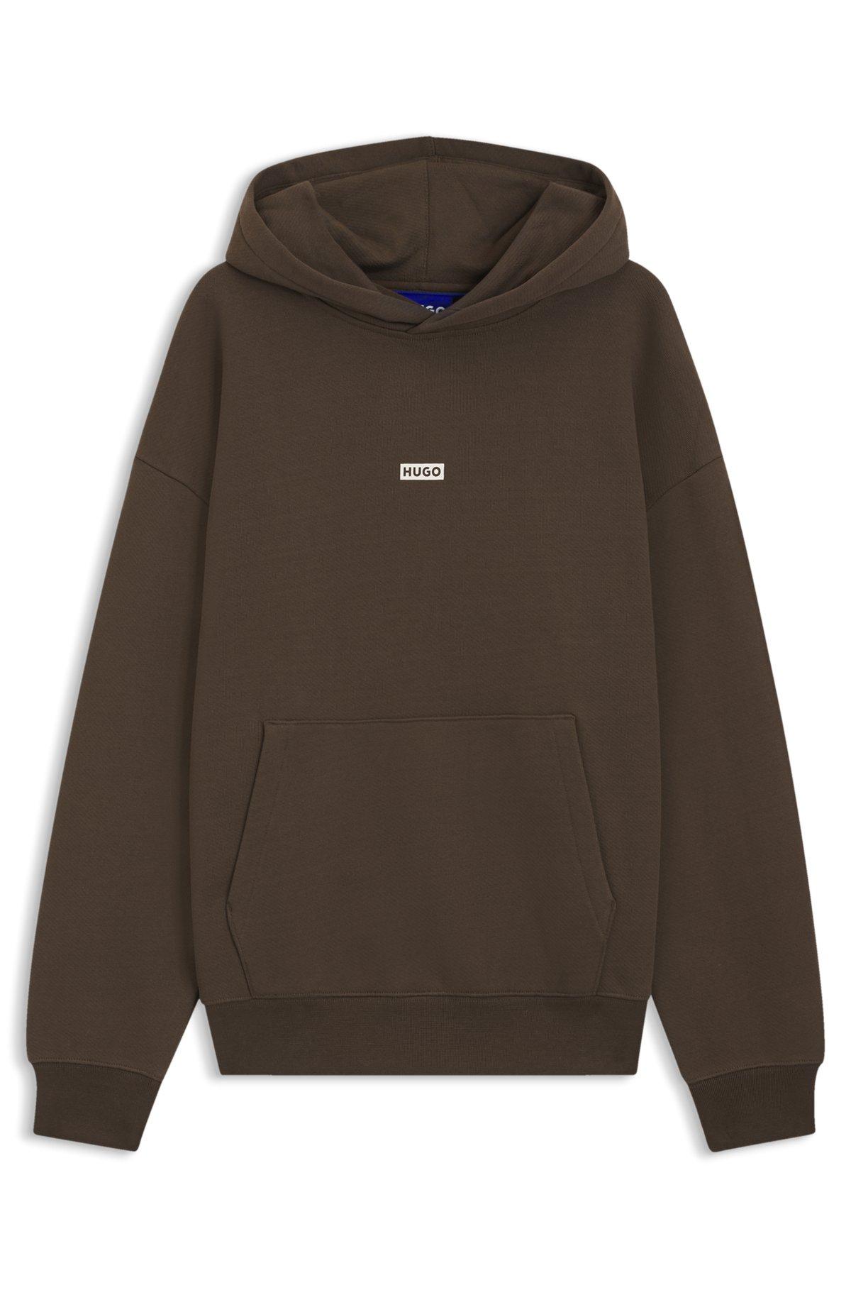 Logo-detail hoodie in cotton terry Product Image