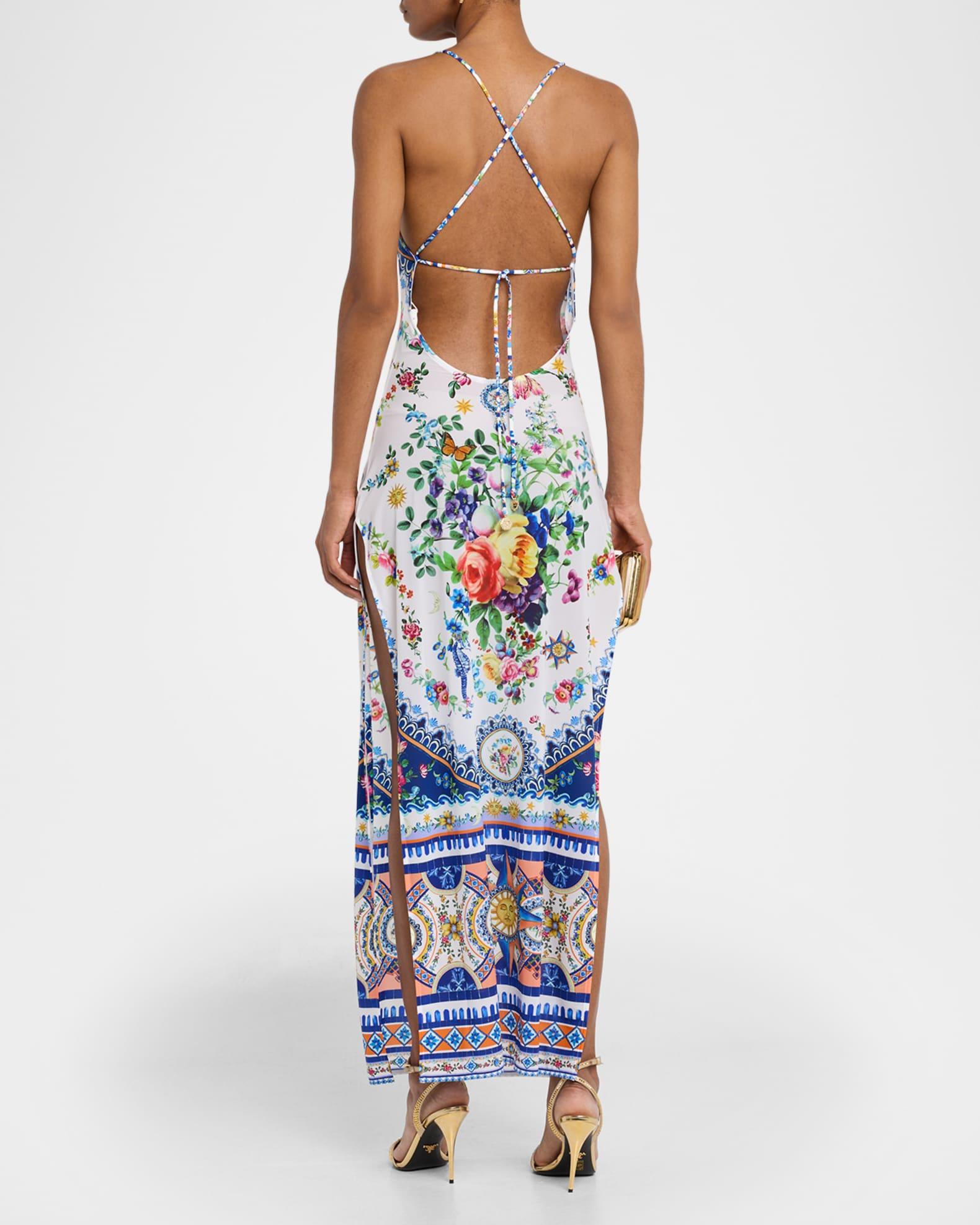 Tiles Darls High-Neck Maxi Dress Product Image