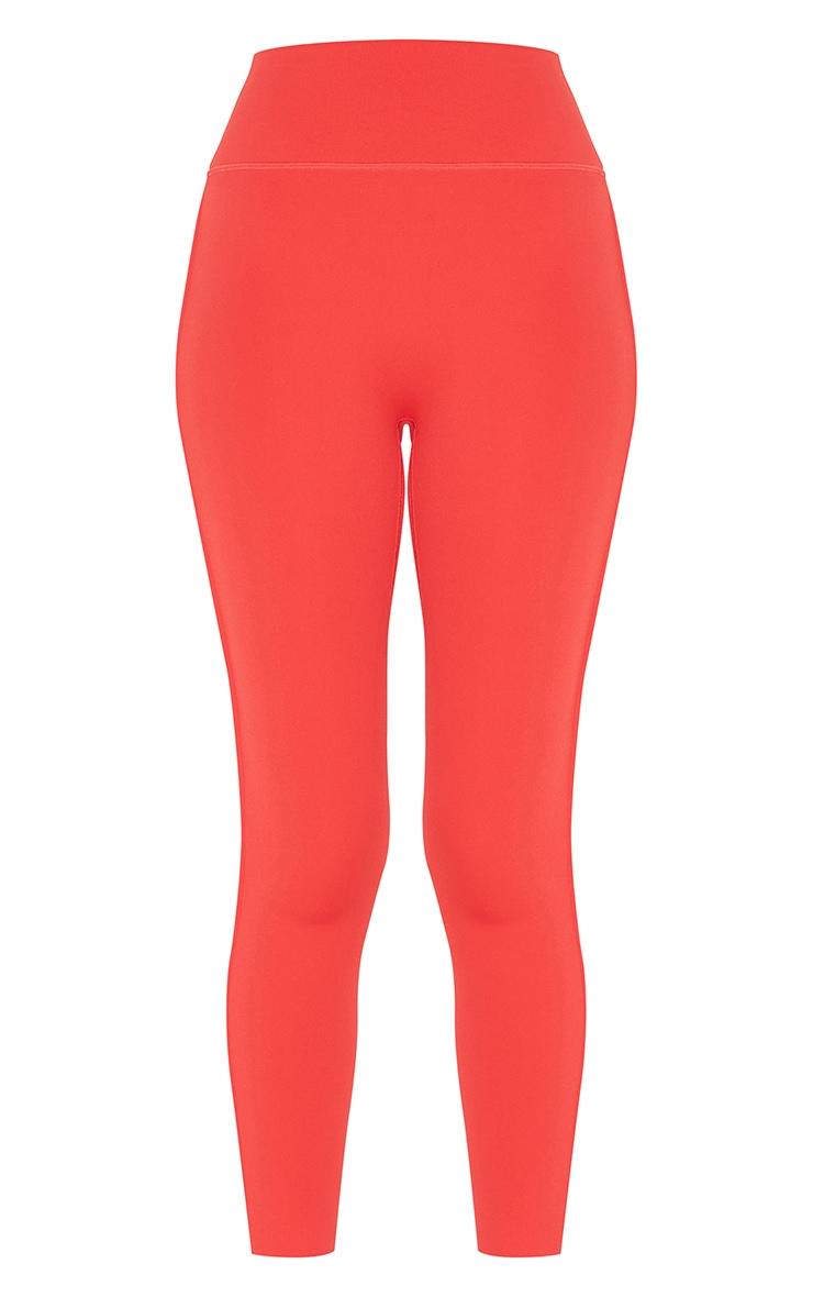  Red Sculpt Contrast Detail High Waist Gym Leggings Product Image